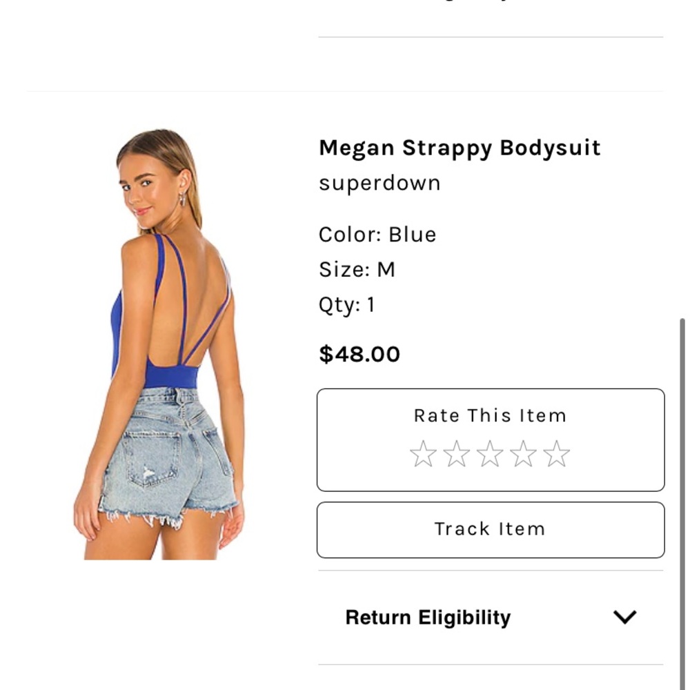 superdown bodysuit (worn once for these pics)